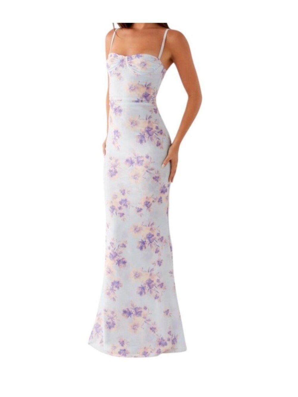 Peppermayo Impress Blue Floral Sweetheart Romance Party Maxi Dress Size XL